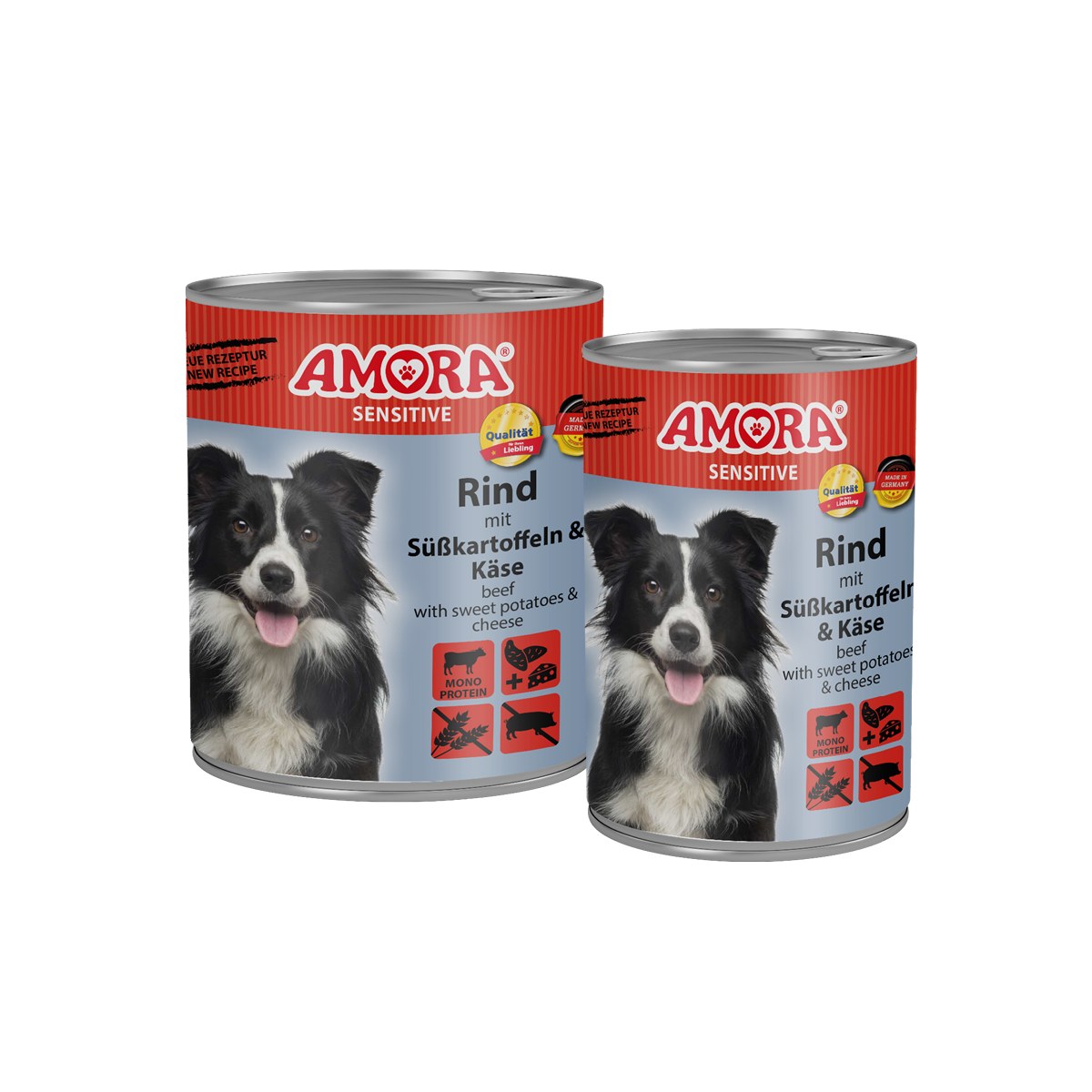 AMORA Dog Dose Sensitive Rind+Süßkartoffel 800g