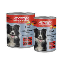 AMORA Dog Dose Sensitive Rind+Süßkartoffel 800g